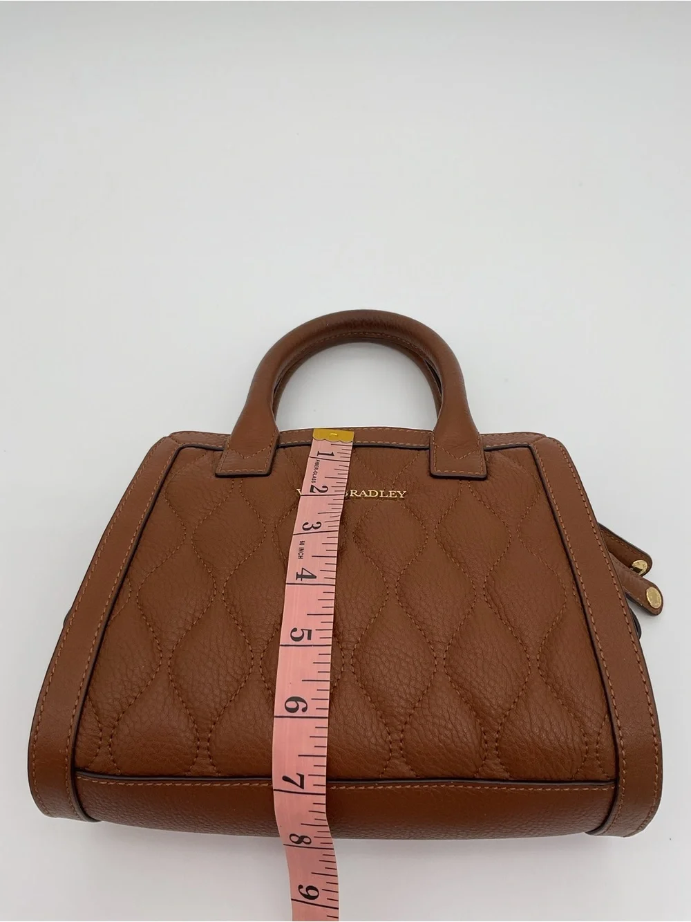 Vera Bradley Quilted Natalie Crossbody Brown Leather Bag